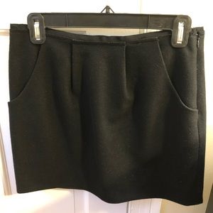 Black wool skirt